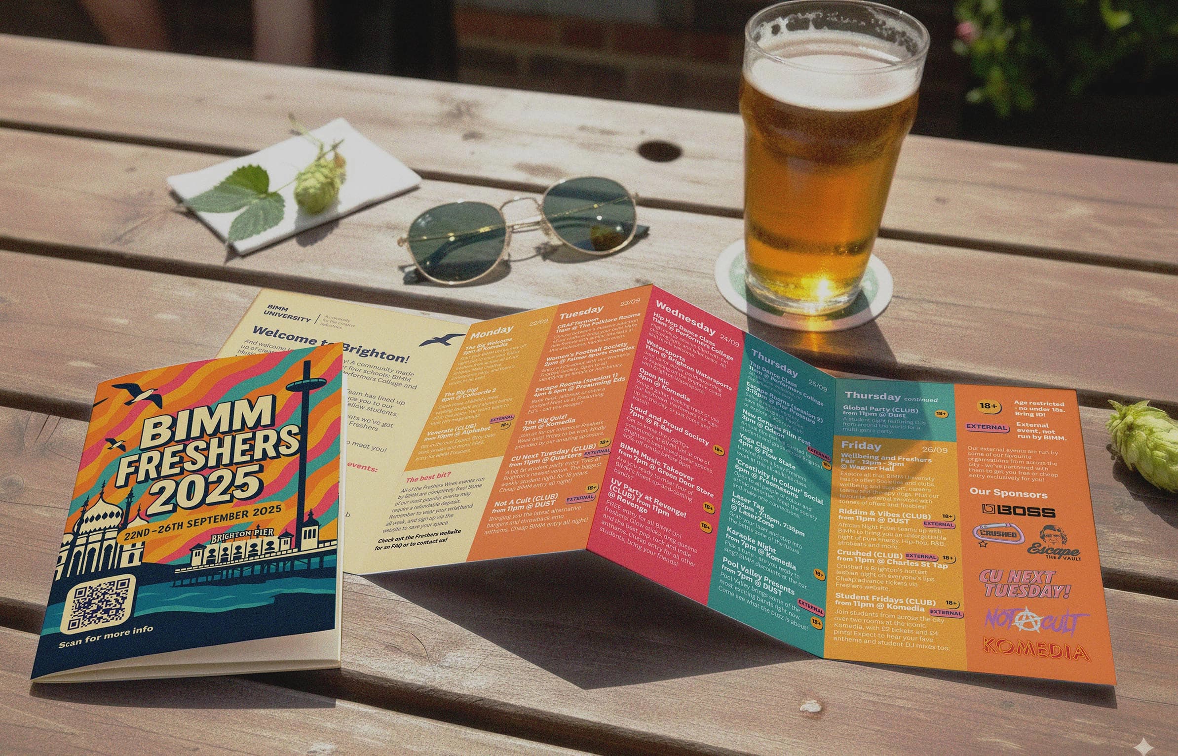 BIMM Freshers 2025 Booklet Mockup